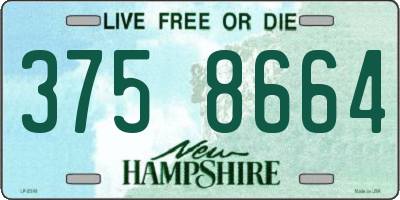 NH license plate 3758664
