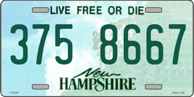 NH license plate 3758667
