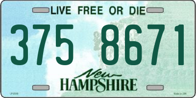 NH license plate 3758671
