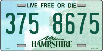 NH license plate 3758675