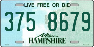 NH license plate 3758679