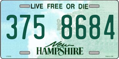 NH license plate 3758684