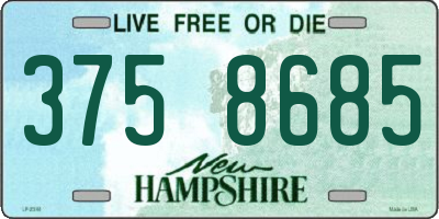 NH license plate 3758685