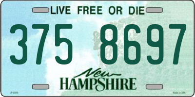 NH license plate 3758697