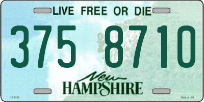 NH license plate 3758710