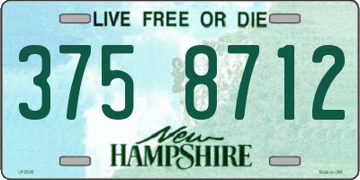 NH license plate 3758712