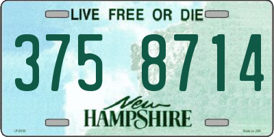 NH license plate 3758714