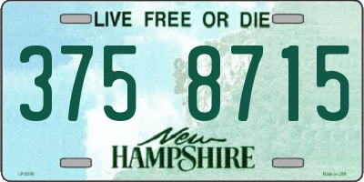 NH license plate 3758715