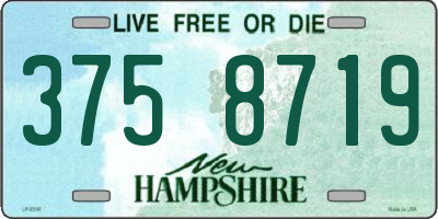 NH license plate 3758719