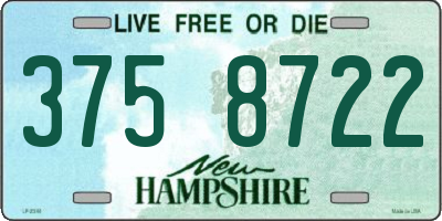NH license plate 3758722