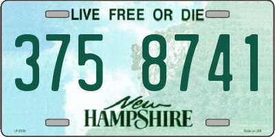 NH license plate 3758741