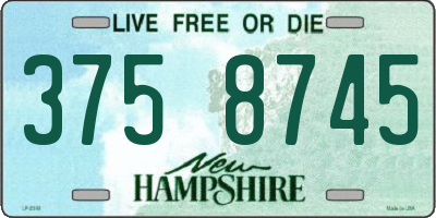 NH license plate 3758745
