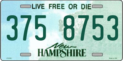 NH license plate 3758753