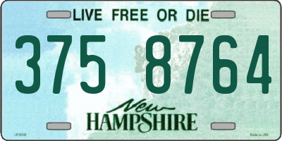 NH license plate 3758764