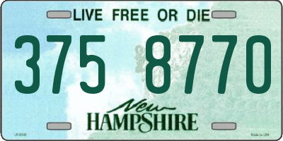 NH license plate 3758770