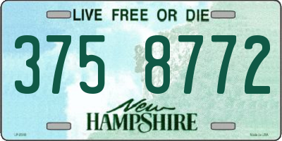 NH license plate 3758772
