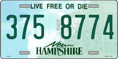 NH license plate 3758774