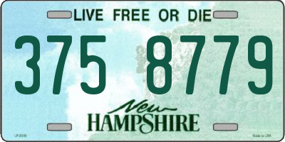 NH license plate 3758779