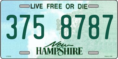 NH license plate 3758787