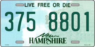 NH license plate 3758801