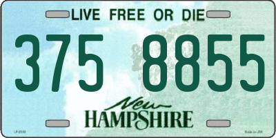 NH license plate 3758855