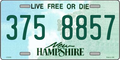 NH license plate 3758857