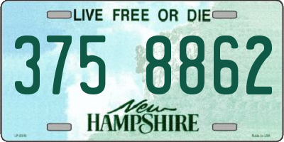NH license plate 3758862