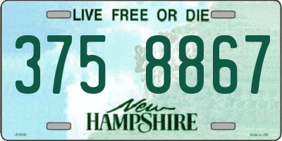 NH license plate 3758867
