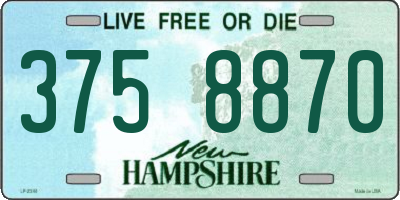 NH license plate 3758870