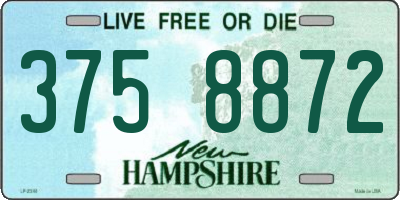 NH license plate 3758872