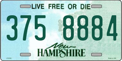 NH license plate 3758884