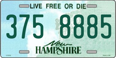 NH license plate 3758885