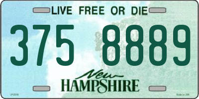 NH license plate 3758889
