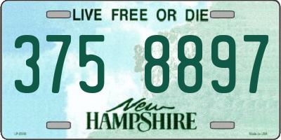 NH license plate 3758897