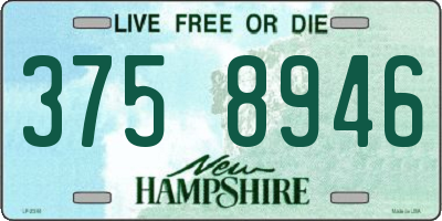 NH license plate 3758946