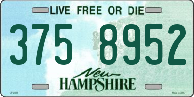 NH license plate 3758952