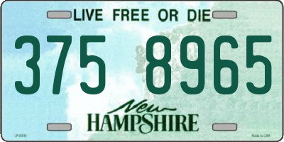 NH license plate 3758965