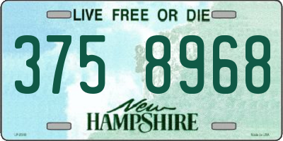 NH license plate 3758968