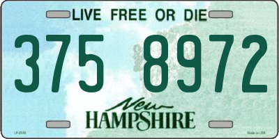 NH license plate 3758972