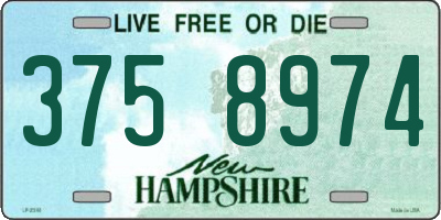 NH license plate 3758974