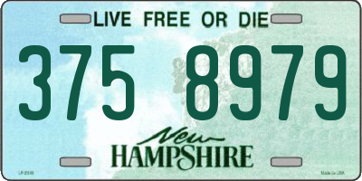 NH license plate 3758979