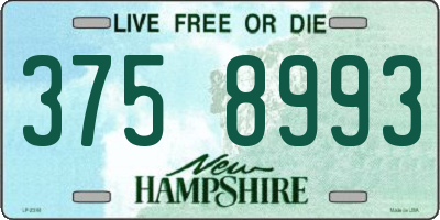 NH license plate 3758993