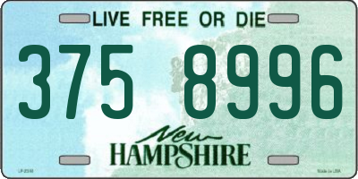 NH license plate 3758996