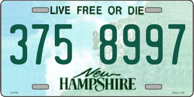 NH license plate 3758997