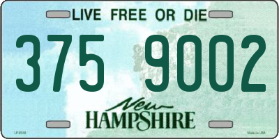 NH license plate 3759002