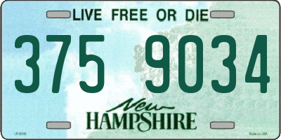 NH license plate 3759034