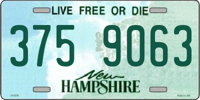 NH license plate 3759063
