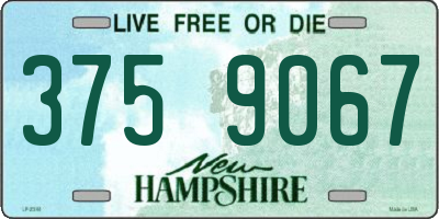 NH license plate 3759067