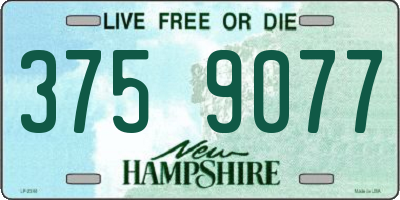 NH license plate 3759077