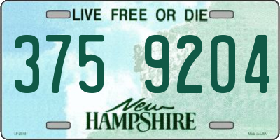 NH license plate 3759204